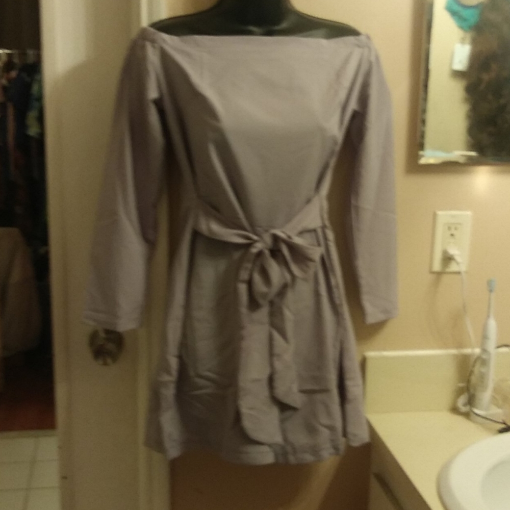Super cute grey romper that doubles as a dress